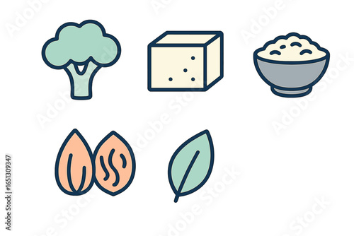 Vector art of fresh veggies for healthy meals
