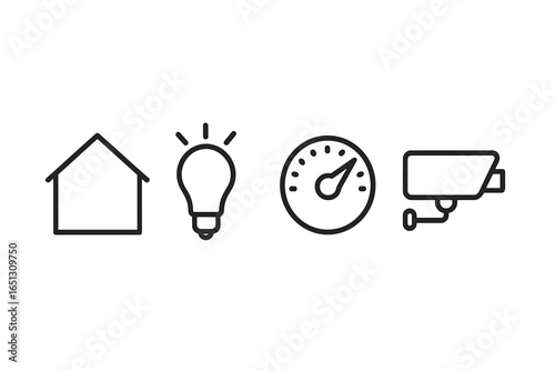 Vector illustration of a house light meter and security camera design