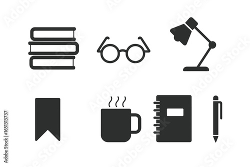 Workspace elements for studying or reading activities at home