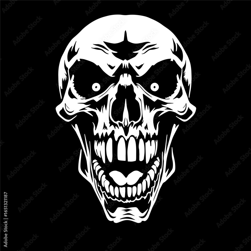 Obraz premium horrible humanoid skull