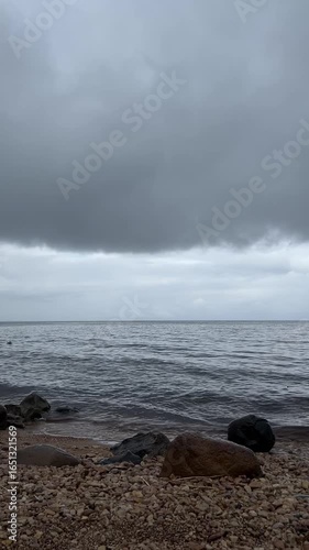 storm on the beach