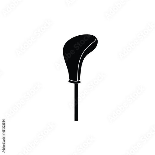 Black gear shift lever automobile
