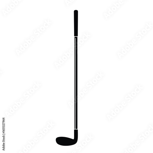 Black golf club silhouette sport equipment