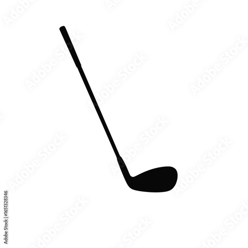 Black golf club silhouette sport equipment