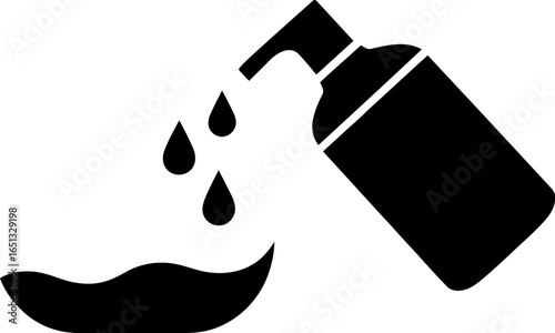 Dispenser Bottle and Liquid Graphic

