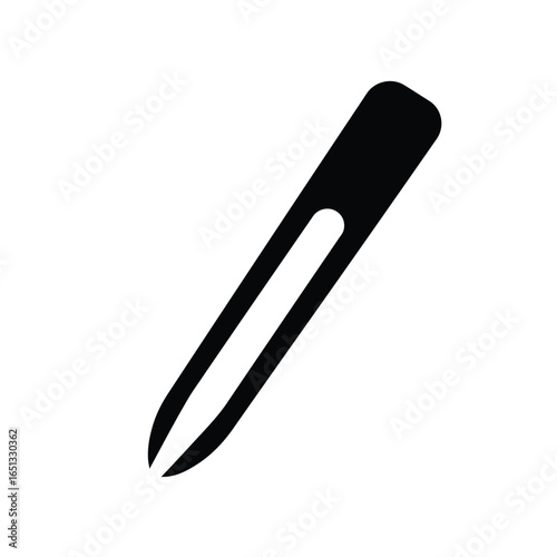 Black tweezers tool grooming cosmetic