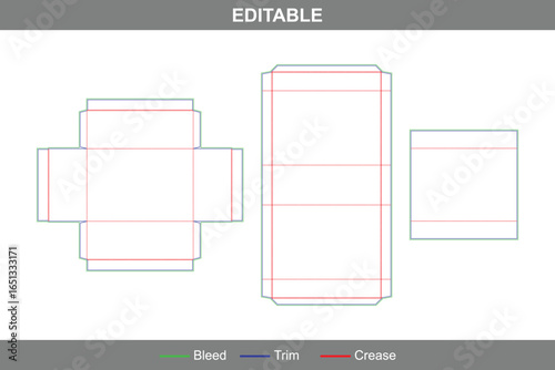 Custom dimensions shoulder neck rigid box dieline featuring upscale construction with precise die line, box dieline design, and elegant dieline packaging format