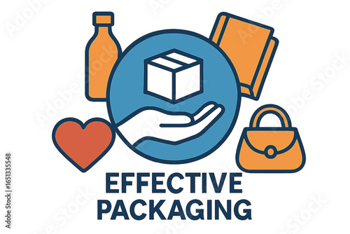 Vector isolated outline color drawing of product covering abstract idea thin line illustration, convenient and reliable wrapping, audience preference understanding, packaging optimization concept