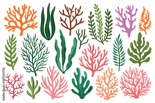 Underwater sea landscape.Marine seamless pattern