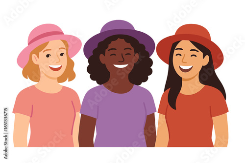 Colorful summer personalities engaging in diverse seaside pursuits, embodying a vacation, beach, or pool party theme