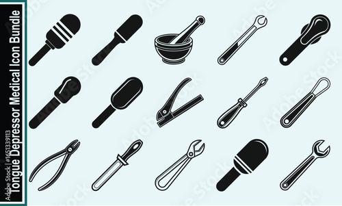 Medical Tools Icon Set Diverse Instruments for Healthcare & Diagnostics