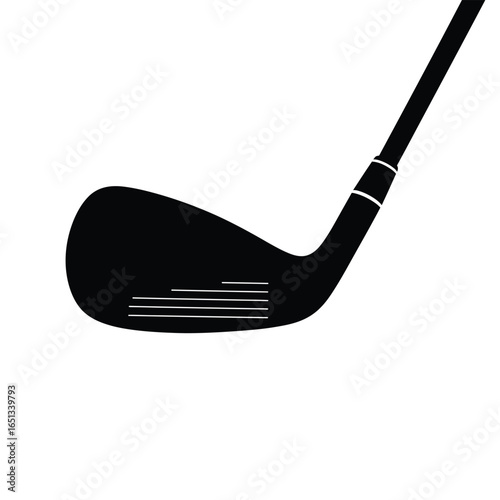 Black golf club iron sport equipment