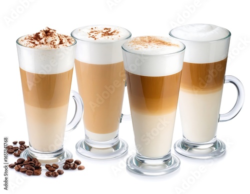 Latte Variations Coffee Drinks.