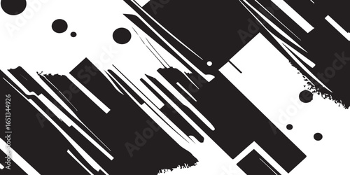 Experimental layered black and white halftone design