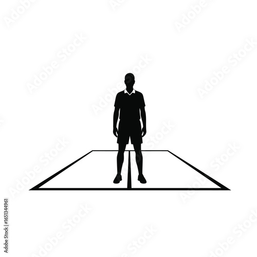 Referee standing on court sports game