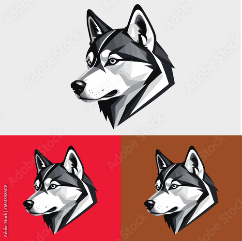 Husky vector logo eiditable file 
