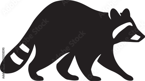 Stylized raccoon silhouette