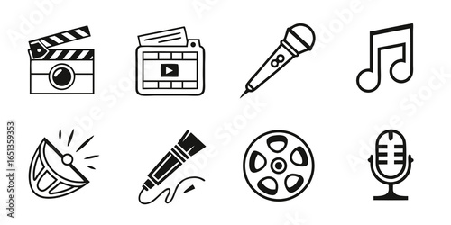 Media and entertainment icons