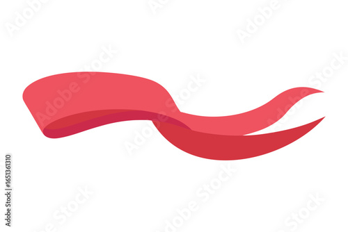Floating Fabric Ribbon in Soft Motion Captured Midair
