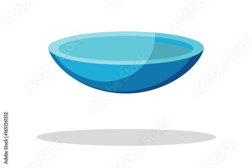 Floating Glass Bowl Hovering on White Background