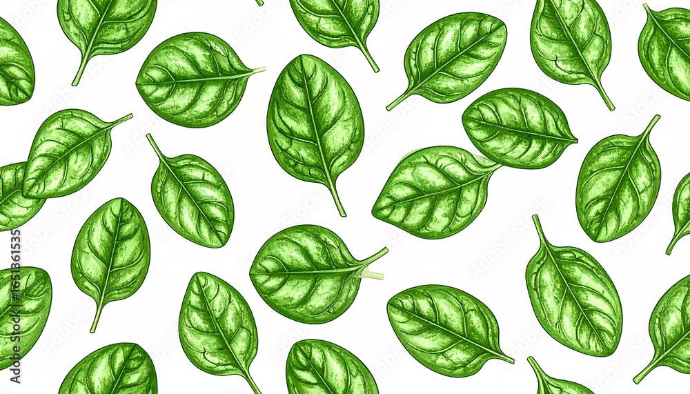 Spinach leaves pattern