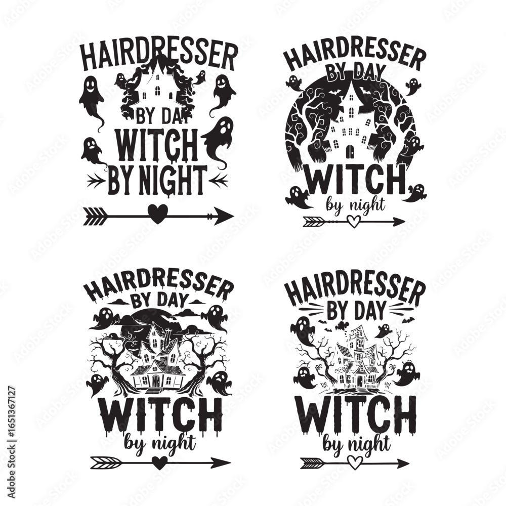 Obraz premium Snipping Strands at Sunrise Casting Spells After Sundown The Dual Life of a Hairdresser Witch