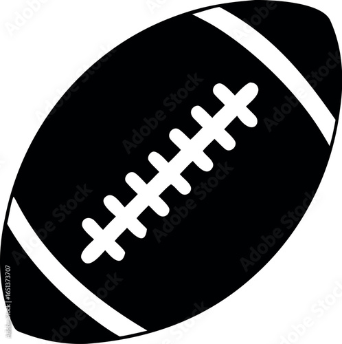 American gridiron football flat vector icon for sports 