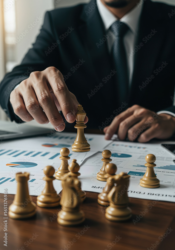 custom made wallpaper toronto digitalStrategic Business Planning with Chess Pieces and Analytics Charts—Leadership, Decision Making, and Corporate Success Concept