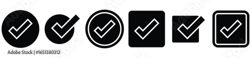 Ok, Confirm, and Correct Tick Icons for Business and Service