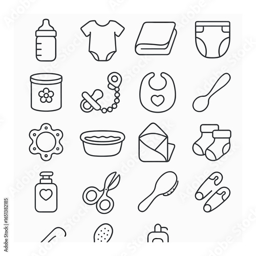 Customer relation icons set: communication, feedback, support, messages