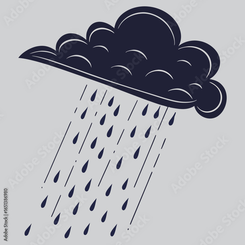 rain cloud and rain