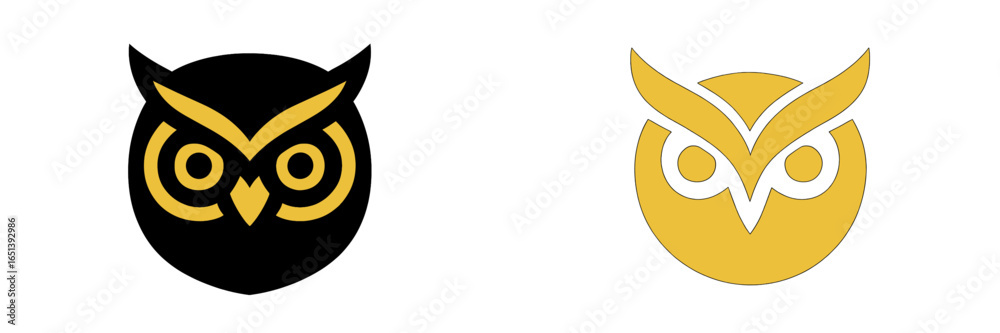 Obraz premium Owl logo design featuring modern styling and bold colors