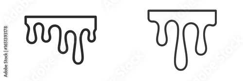 Dripping liquid design vector illustration with clear lines and style