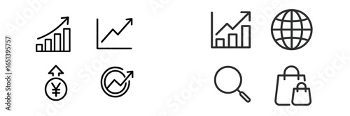 Vector illustration of business growth and analytics elements