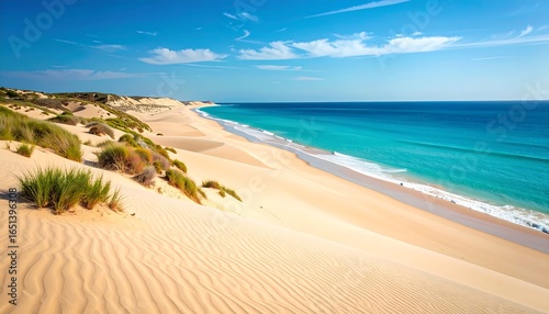 Coastal Dunes with Turquoise Ocean.
