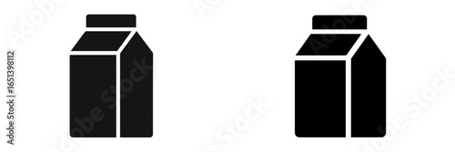 Simple vector illustration of milk carton for design projects