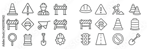 Construction and safety icons for urban development projects