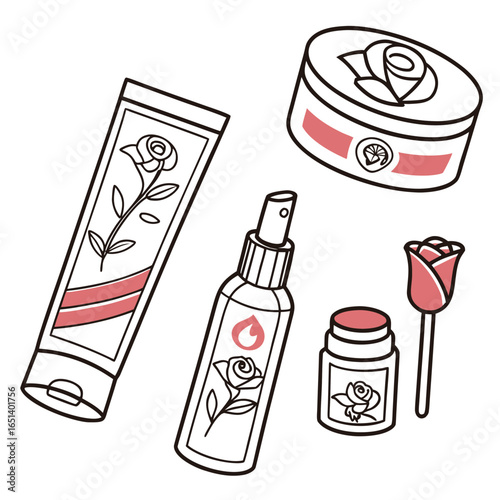 Rose infused skincare product set beauty and personal care products for women organic skincare essentials set
