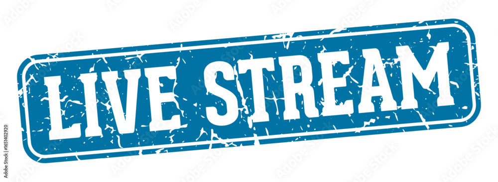 Fototapeta premium live stream rectangular sign. live stream stamp