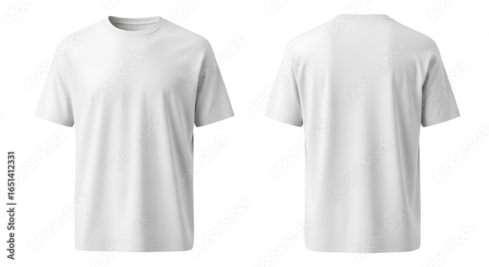 Fototapeta premium White tshirt isolated on transparent background for a clean and minimalist look