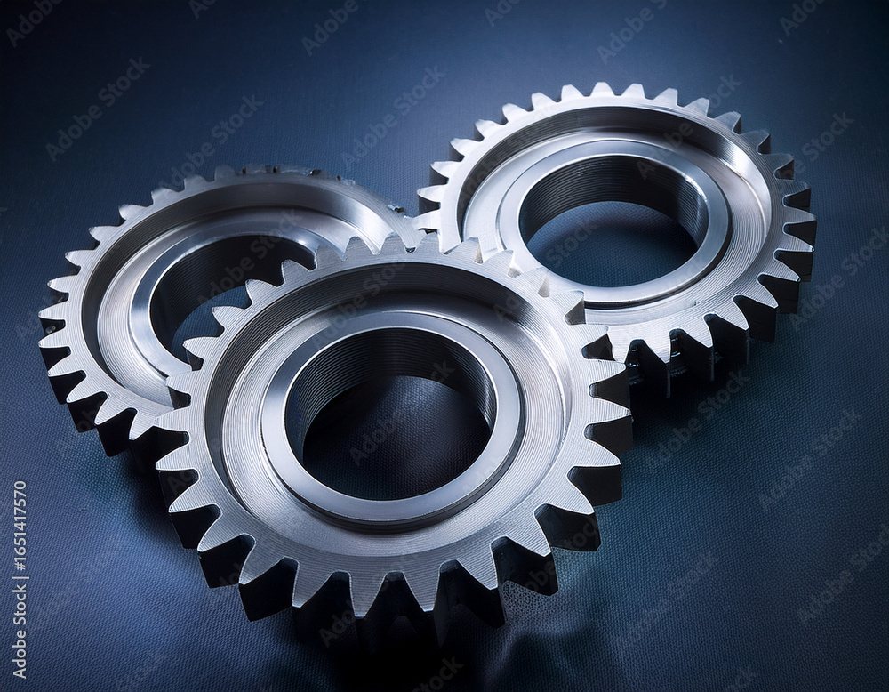 Close-Up of Industrial Gears Against a Vibrant plain Background Close-Up of Industrial Gears Against a Vibrant plain Background