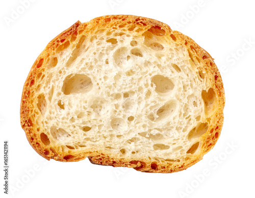 bread slice isolated white background