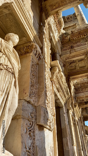 Columns, statues, reliefs and inscriptions from the ancient city of Ephesus