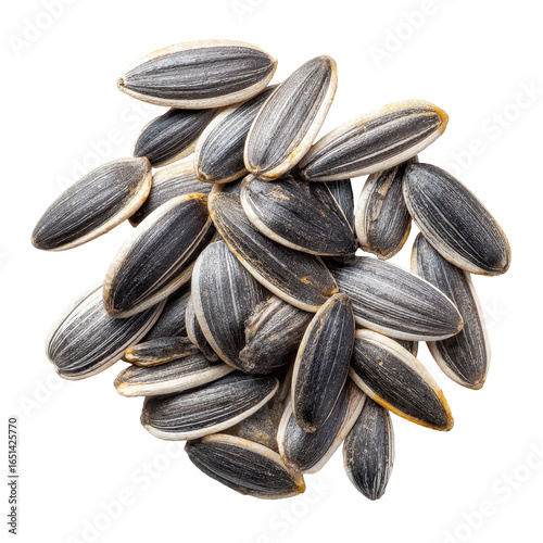 Sunflower seeds, isolated on transparent background