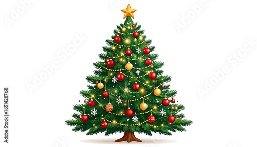 Festive Christmas tree illustration (1)
