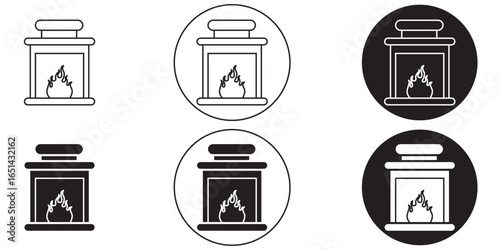 Chimney icon set. vector icons for apps and website ui design