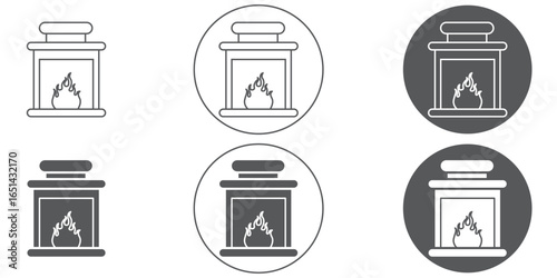 Chimney icon set. vector icons for apps and website ui design