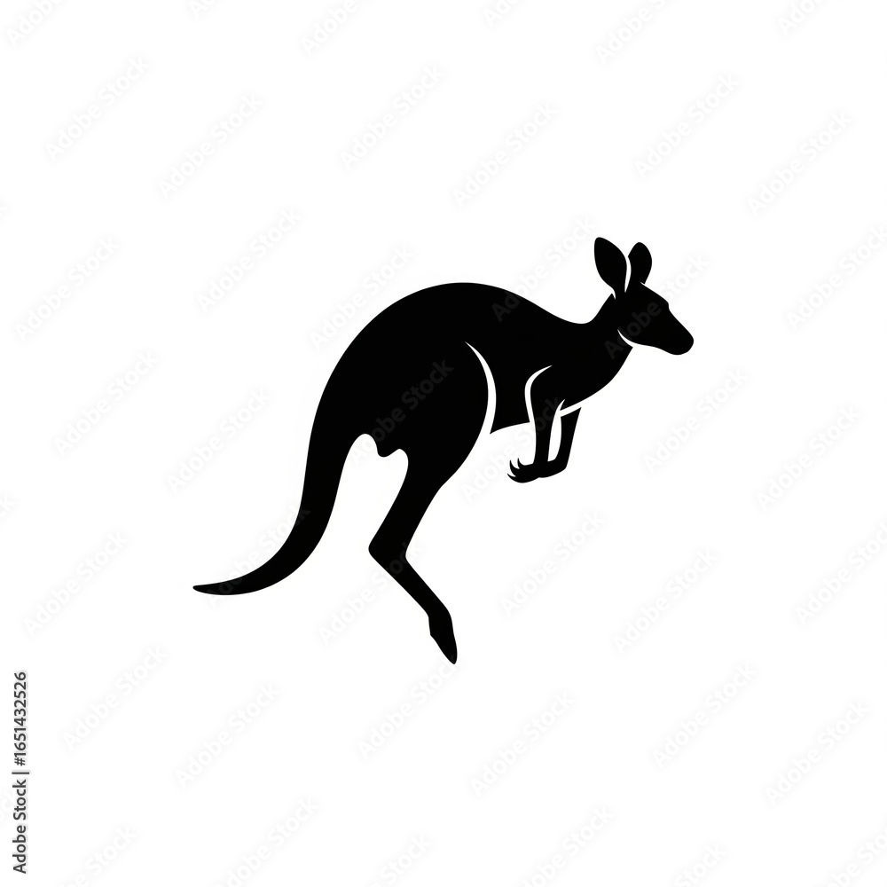 Fototapeta premium kangaroo vector silhouette