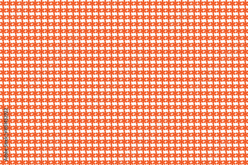 A vibrant seamless pattern featuring evenly spaced white polka dots on a bold red and white background. This eye-catching design is perfect for use in textiles, wallpapers, digital backgrounds.