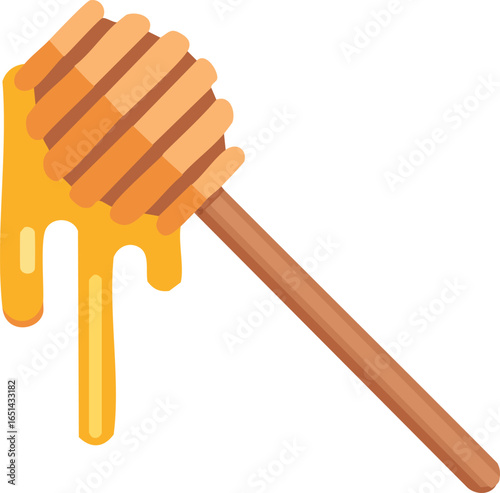 Hiney dipper with dripping honey vector